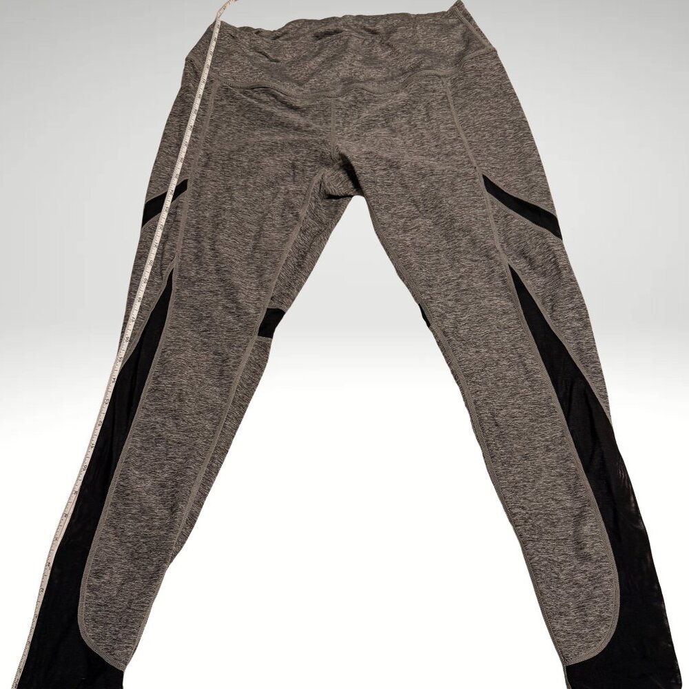 Grey & black mesh leggings